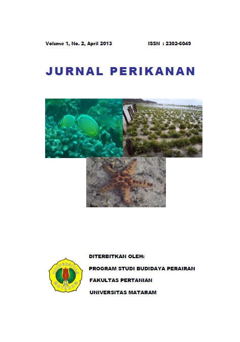 					View Vol. 1 No. 2 (2013): Jurnal Perikanan Unram
				